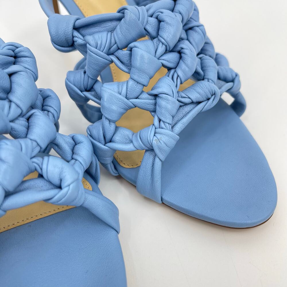Alexandre Birman | Solange Intreccio 85 Blue Woven Leather Mules 40 / US 10 - Picture 11 of 16